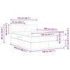 vidaXL Letto con contenitore e materasso Crema 140 x 200 cm