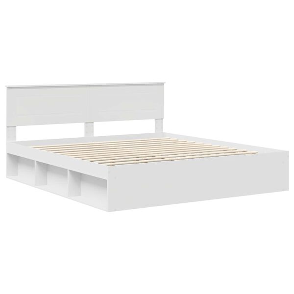 vidaXL Struttura del letto Bianco 180 x 200 cm Legno multistrato