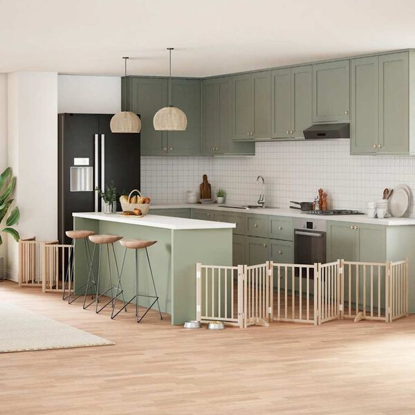 vidaXL Cancello per Cani Porta Pieghevole 12 Pannelli 300 cm in Pioppo