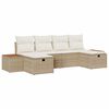 vidaXL Set Divano da Giardino 6 pz Beige polyrattan