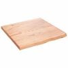 vidaXL Piano Tavolo Marrone 60x60x(2-4) cm Massello Rovere Trattato