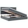 vidaXL Letto con contenitore e LED Grigio scuro 200 x 200 cm Velluto