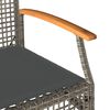 vidaXL Set Divani da Giardino 4 pz con Cuscini in Polyrattan Grigio