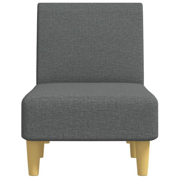 vidaXL Chaise Longue in Tessuto Grigio Scuro