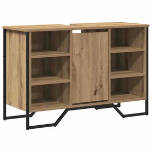 vidaXL Armadio per Lavabo da Bagno Rovere artigianale 91 x 35 x 60 cm