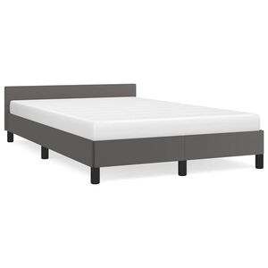 vidaXL Giroletto con Testiera senza Materasso Grigio 120x200 cm