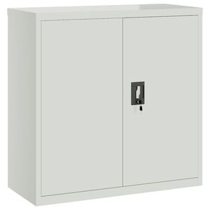 vidaXL Armadio per Ufficio a 2 Ante 90 cm Grigio in Acciaio