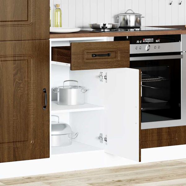 vidaXL Base da Cucina Kalmar Rovere Marrone in Legno Multistrato