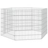 vidaXL Recinto per Animali Ruspante 6 Pannelli 54x60 cm Ferro Zincato