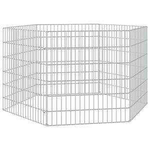 vidaXL Recinto per Animali Ruspante 6 Pannelli 54x60 cm Ferro Zincato