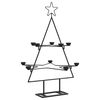 vidaXL Albero di Natale Decorativo in Metallo Nero 75 cm