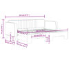 vidaXL Divano Letto con Letto Estraibile Grigio Scuro 80x200cm Velluto