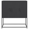 vidaXL Credenza Nera 100,5x39x107 cm in Acciaio