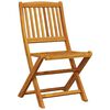 vidaXL Set Bistr&ograve; Pieghevole 3pz in Legno Massello di Acacia