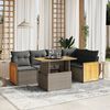 vidaXL Set Divano da Giardino 6 pz con Cuscini Beige in Polyrattan