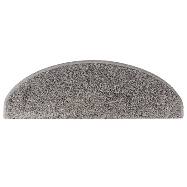 vidaXL Tappetini per scale 10 pz 65x21x4 cm Grigio Semicircolari Grandi