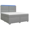 vidaXL Letto box spring con materasso Grigio Chiaro 160 x 200 cm