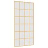 vidaXL Porta Scorrevole Oro 102,5x205 Vetro Smerigliato ESG Alluminio