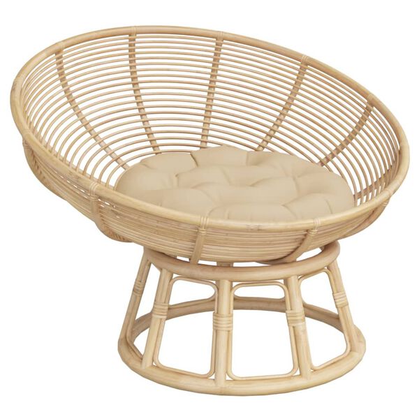 vidaXL Cuscino Rotondo Beige &Oslash; 60x11 cm in Tessuto Oxford