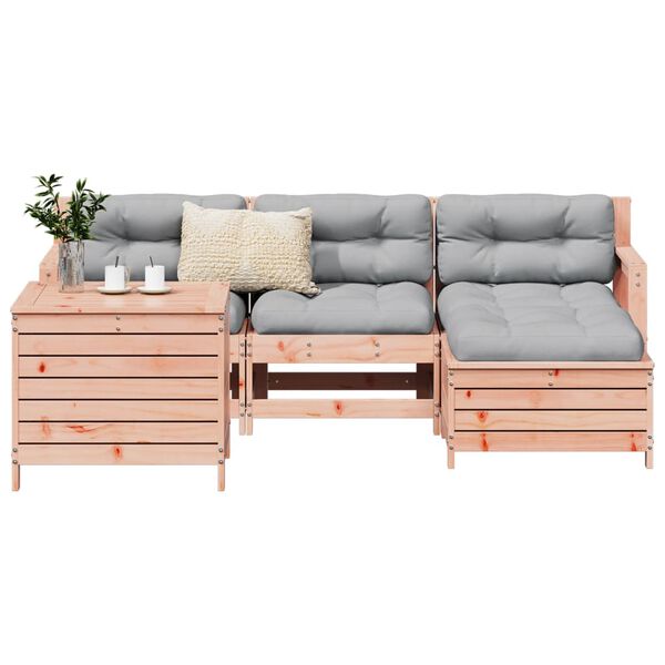 vidaXL Set Divani da Giardino 5 pz in Legno Massello Abete Douglas