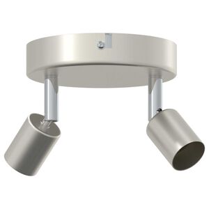 vidaXL Faretto da soffitto Nickel spazzolato 12 x 8 cm Acciaio