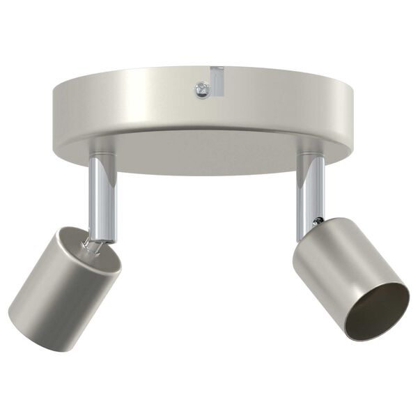 vidaXL Faretto da soffitto Nickel spazzolato 12 x 8 cm Acciaio