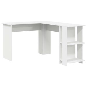 vidaXL Scrivania ad angolo Bianco Legno ingegnerizzato