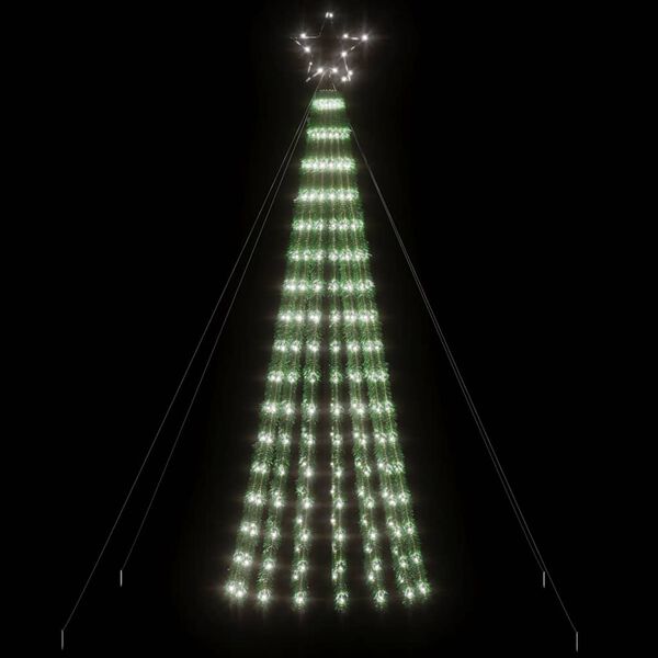 vidaXL Albero di Natale a LED 275 LED Bianco Freddo 180 cm