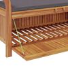 vidaXL Panca Portaoggetti Giardino Cuscino 126cm Legno Massello Acacia