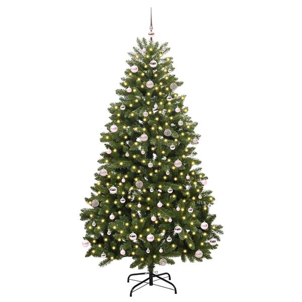 vidaXL Albero di Natale artificiale Verde 240 cm PVC e Metallo
