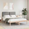 vidaXL Letto con Testiera Rivestita Grigio chiaro 160 x 200 cm