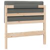 vidaXL Testiera imbottita Marrone e Grigio Chiaro 75 cm Pino massello