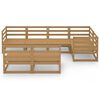 vidaXL Set Salotto da Giardino 7pz Marrone Ambra Legno Massello Pino