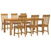 vidaXL Set da pranzo 7 pz Grigio Legno di Quercia Massello