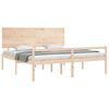 vidaXL Letto per Anziani con Testiera Bianco Super King Legno Massello