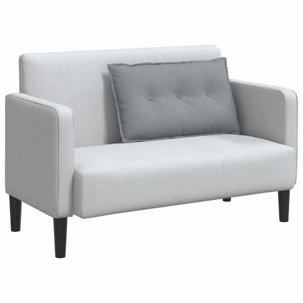 vidaXL Cuscino per Schiena Grigio chiaro 80 x 19 x 50 cm Tessuto