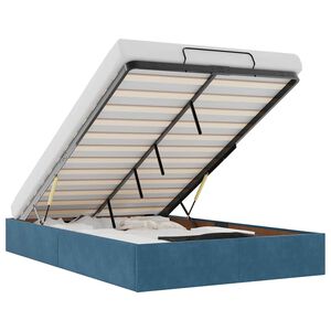 vidaXL Struttura Letto Pouf Senza Materasso 120x190 cm Velluto