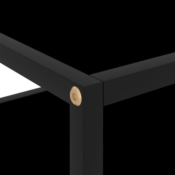 322852 vidaXL Console Table Black 50x40x40 cm Tempered Glass