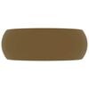 vidaXL Lavandino Lusso Rotondo Crema Opaco 40x15 cm in Ceramica
