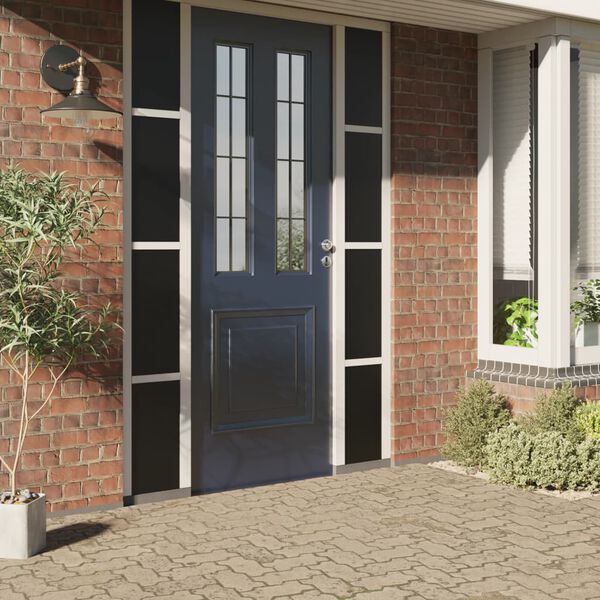 vidaXL Pellicola Vetri Statica Smerigliata Nera 90x2000 cm PVC