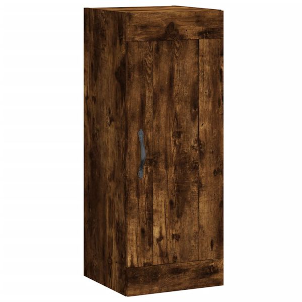 vidaXL Mobile a Parete Rovere Fumo 34,5x34x90 cm in Legno Multistrato