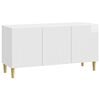vidaXL Mobile TV Bianco Lucido 99 x 34,5 x 50 cm Legno ingegnerizzato