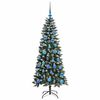 vidaXL Albero di Natale artificiale con 150 LED Verde 150 cm