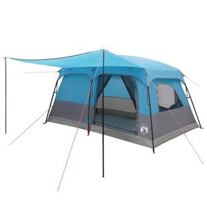 vidaXL Tenda Familiare Blu 420 x 305 x 200 cm Poliestere e Acciaio
