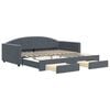 vidaXL Divano Letto Estraibile Cassetti Grigio Scuro 100x200cm Velluto