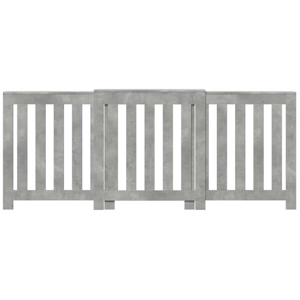 vidaXL Copertura Termosifone Grigio Cemento 205x21,5x83,5 Multistrato
