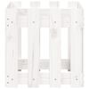 vidaXL Fioriera Giardino a Recinzione Bianco 40x40x40 cm Massello Pino