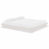 vidaXL Giroletto Bianco in Legno Massello 180x200 cm Super King