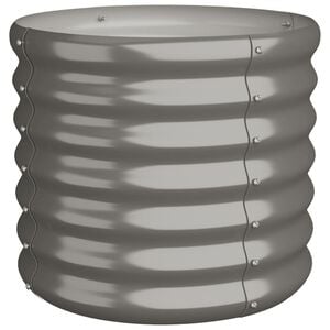 vidaXL Vaso da Giardino Acciaio Zincato 40x40x36cm Grigio