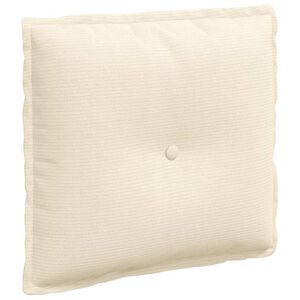 vidaXL Cuscino per Schiena Crema 50 x 45 cm Tessuto in Cords